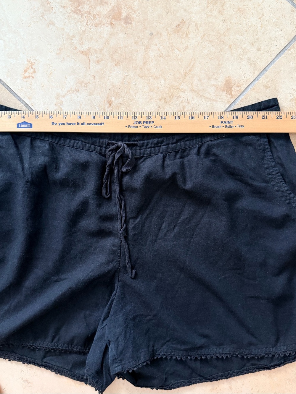 Black Drawstring Lounge Shorts